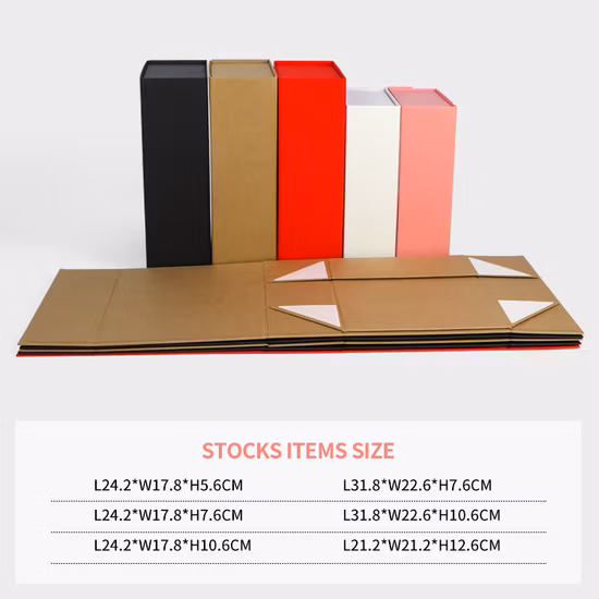 Firstsail White Black Pink Folding Cardboard Packaging Paper Clothing Shoes Wig Shipping Gift Box with Ribbon