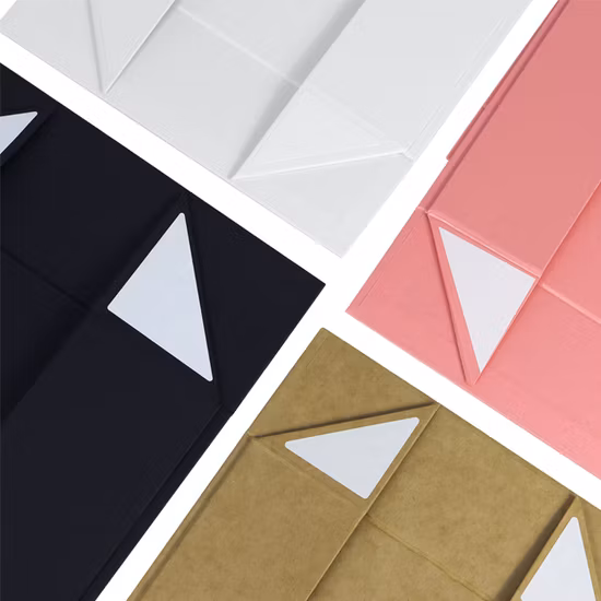 Firstsail White Black Pink Folding Cardboard Packaging Paper Clothing Shoes Wig Shipping Gift Box with Ribbon