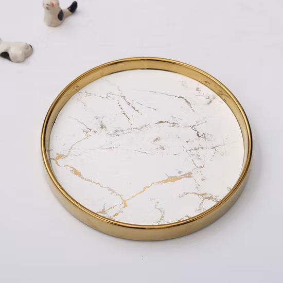 Plateau à bijoux en céramique d'affichage de bijoux d'anneau multicolore en gros